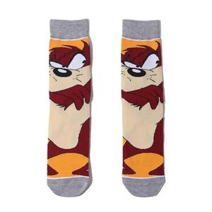 Looney Tunes Taz Cartoon Character Unisex Crew Socks